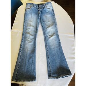 Lee Jeans Womens Blue Denim 26 Regular Fit Boot Cut Mid Rise Stretch 100% Cotton